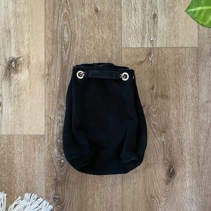 suede backpack with chain